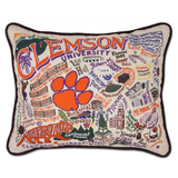 Clemson University Collegiate Embroidered Pillow