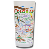 State of Colorado Frosted Glass Tumbler