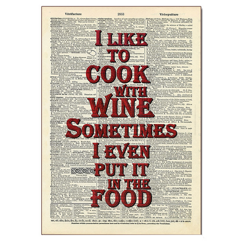 Cooking With Wine Wood Sign