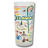 State of Delaware Frosted Glass Tumbler