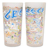 Greece Frosted Glass Tumbler