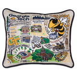 Georgia Tech Collegiate Embroidered Pillow