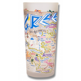 Greece Frosted Glass Tumbler