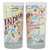 State of Indiana Frosted Glass Tumbler