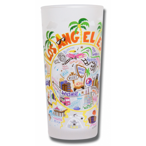 Los Angeles Frosted Glass Tumbler