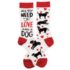Socks - All You Need is Love & a Dog - White