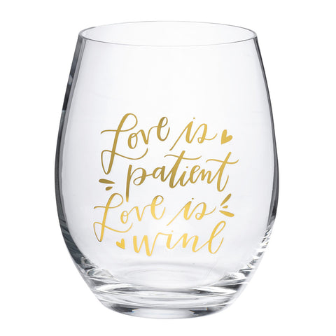 Wine Glass - Love is Patient