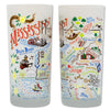 State of Mississippi Frosted Glass Tumbler