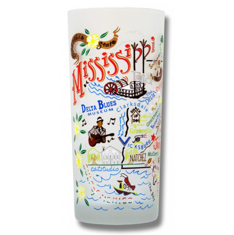 State of Mississippi Frosted Glass Tumbler