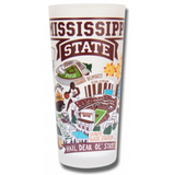 Mississippi State University Collegiate Frosted Glass Tumbler