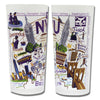 NYU Collegiate Frosted Glass Tumbler
