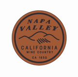 Napa Valley, California Leather Coaster