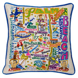 Palm Beach Hand-Embroidered Pillow