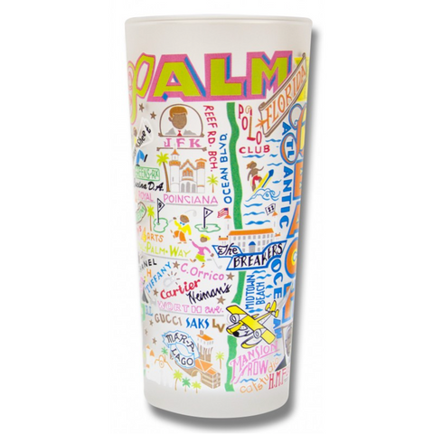 Palm Beach Frosted Glass Tumbler