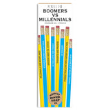 Boomers vs. Millenials Pencil Set
