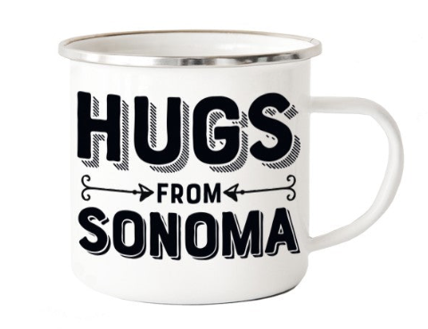 Hugs From Sonoma Camp Mug - White