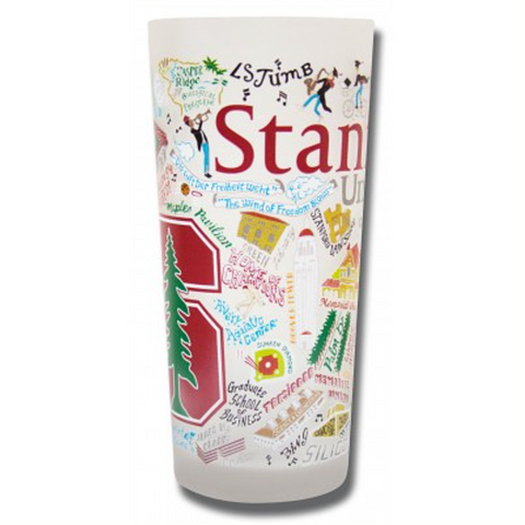 Stanford University Collegiate Frosted Glass Tumbler