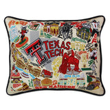 Texas Tech Collegiate Embroidered Pillow