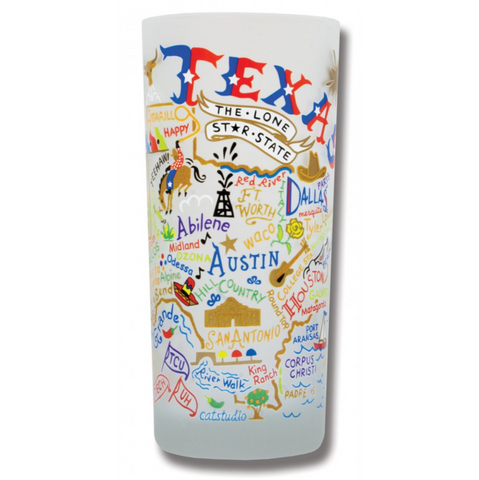 State of Texas Frosted Glass Tumbler