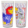 University of Kansas Collegiate Frosted Glass Tumbler