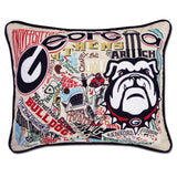 University of Georgia Collegiate Embroidered Pillow