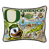 University of Oregon Collegiate Embroidered Pillow