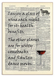I Enjoy a Glass of Wine Wood Sign