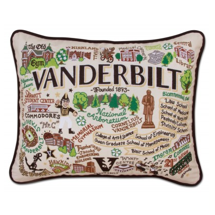 Vanderbilt University Collegiate Embroidered Pillow