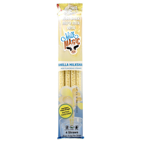 Vanilla Milk Shake Magic Milk Straws - 4 pack