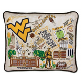 West Virginia University Collegiate Embroidered Pillow