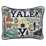 Yale University Collegiate Embroidered Pillow