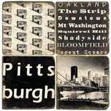 Pittsburgh B&W Drink Coasters