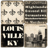 Louisville B&W Drink Coasters
