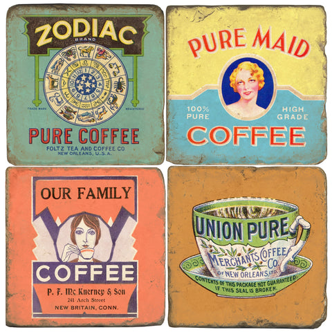 Coffee Labels Drink Coasters