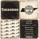 Tennessee B&W Drink Coasters