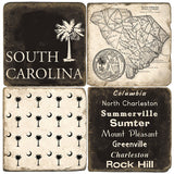 South Caroline B&W Drink Coasters