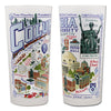 Columbia University Collegiate Frosted Glass Tumbler
