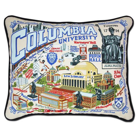 Columbia University Collegiate Embroidered Pillow