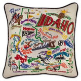 State of Idaho Hand-Embroidered Pillow