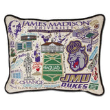 James Madison University Collegiate Embroidered Pillow