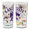 Kansas State University Collegiate Frosted Glass Tumbler
