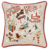 North Pole Hand-Embroidered Pillow 1