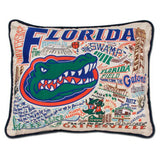 Florida University Collegiate Embroidered Pillow