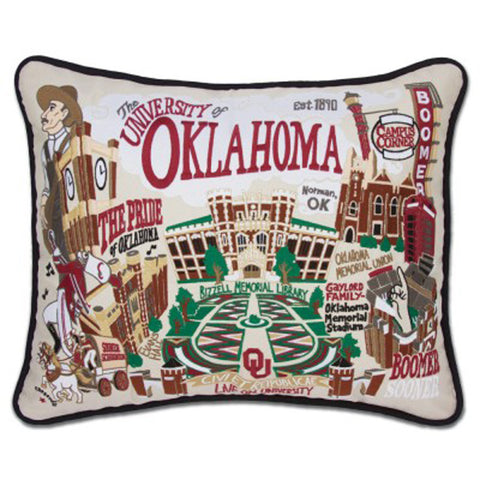 University of Oklahoma Collegiate Embroidered Pillow
