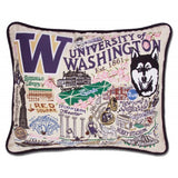 University of Washington Collegiate Embroidered Pillow