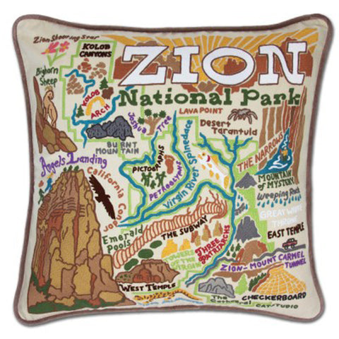 Zion Hand-Embroidered Pillow